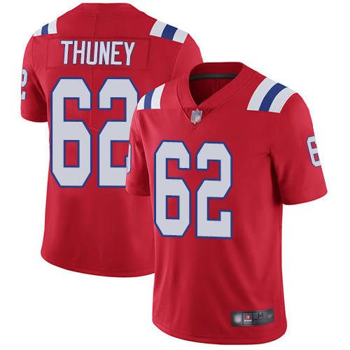 Youth New England Patriots #62 Joe Thuney Red Vapor Untouchable Stitched NFL Jersey